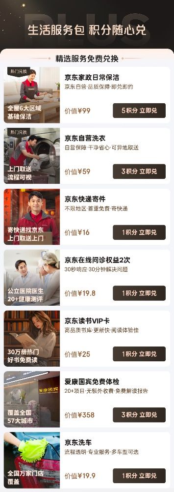 积分可免费兑换家政、洗衣洗鞋等生活服务AG旗舰厅京东PLUS会员全面升级(图1)